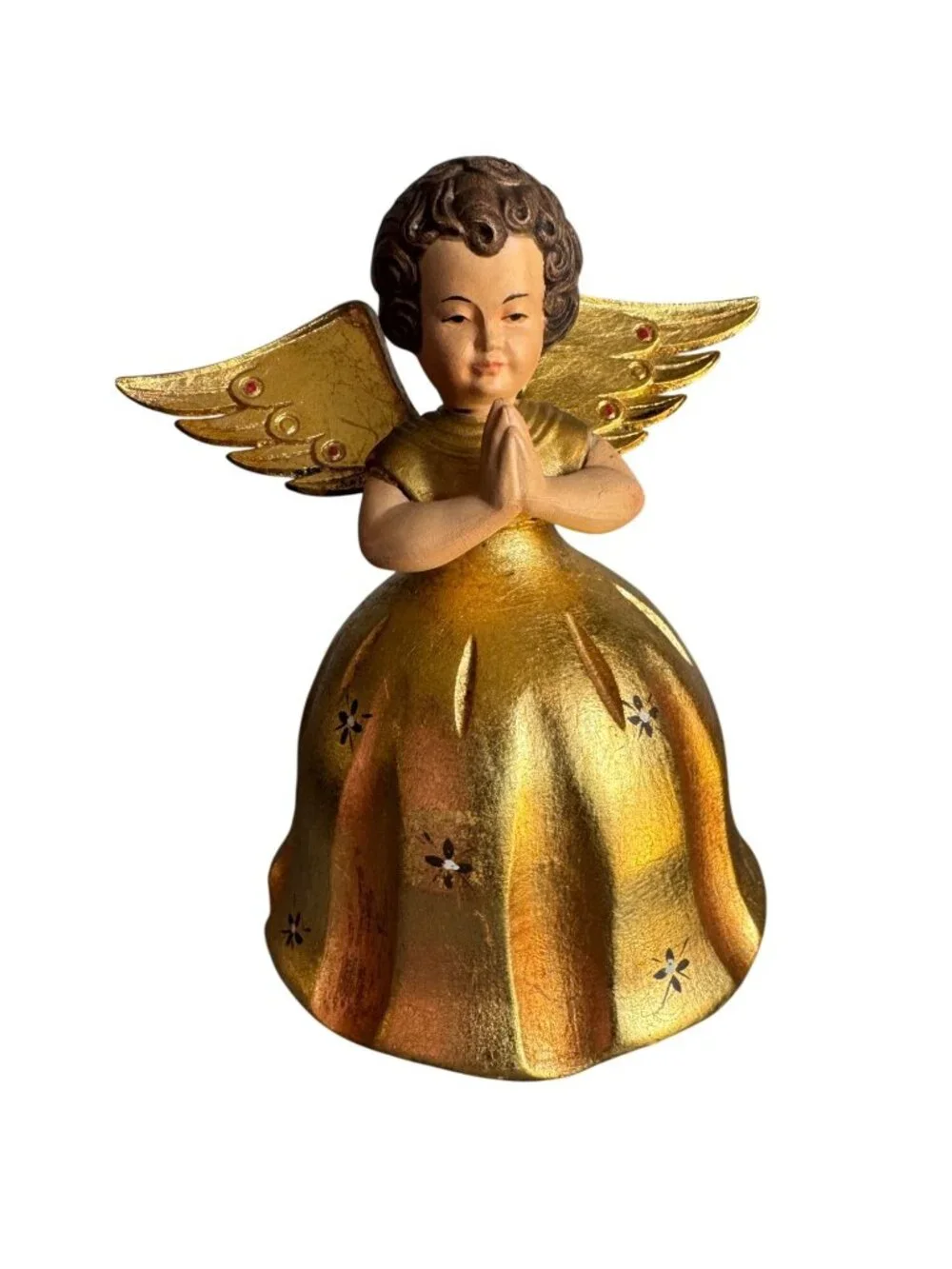 Toriart Musical Angel Figurine Italy Reuge Music Box Rotates Gold 5 1/2" - Picture 2 of 7